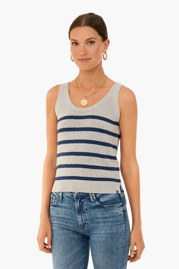 Taupe Indigo Stripe The Gio | Tuckernuck (US)