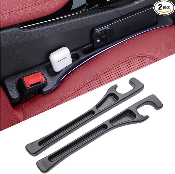 Car Seat Gap Filler, 2-Pack No-Drop Seat Side Gap Seam Filler Organizer with Phone Holder, Univer... | Amazon (US)