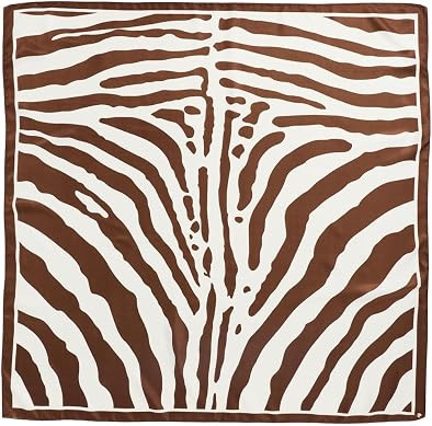 Lele Sadoughi Women's Oversized Zebra Square Satin Scarf | Amazon (US)