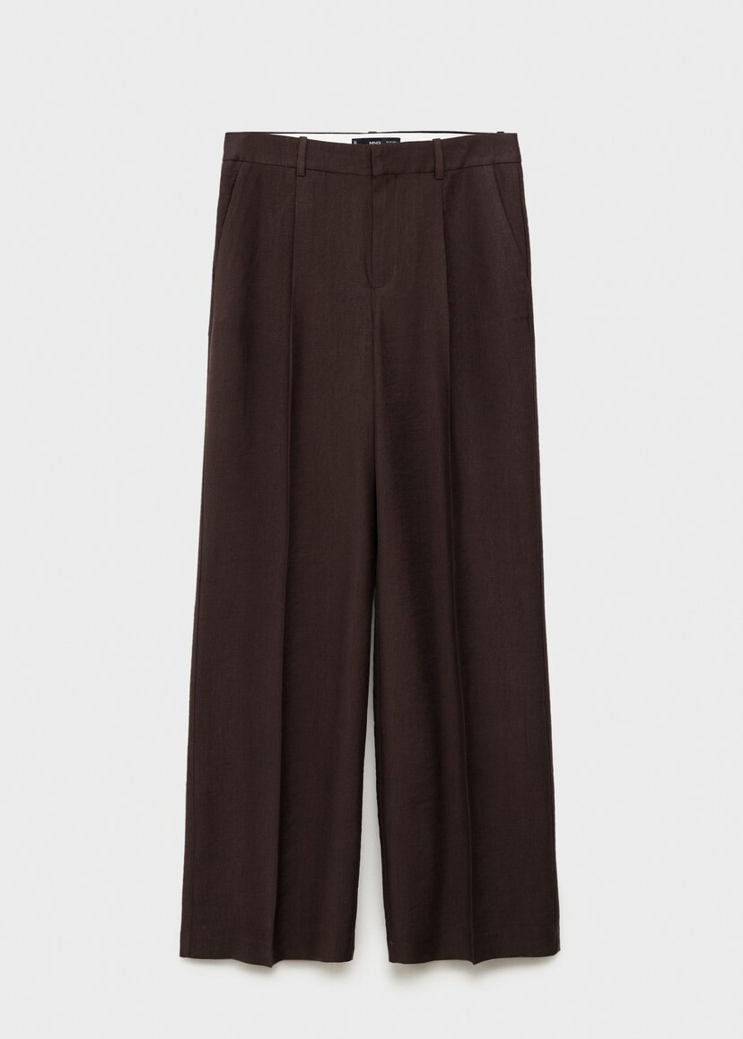 Straight lyocell suit trousers - Women | MANGO United Kingdom | MANGO (UK)
