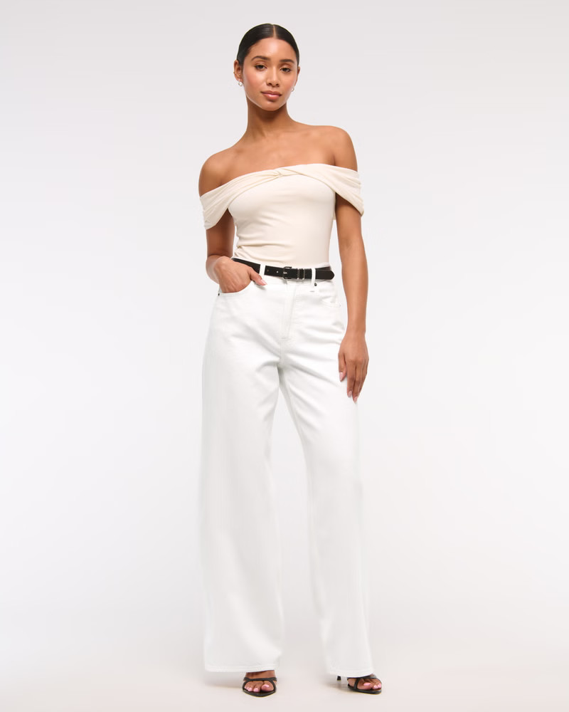 High Rise Wide Leg Jean | Abercrombie & Fitch (US)
