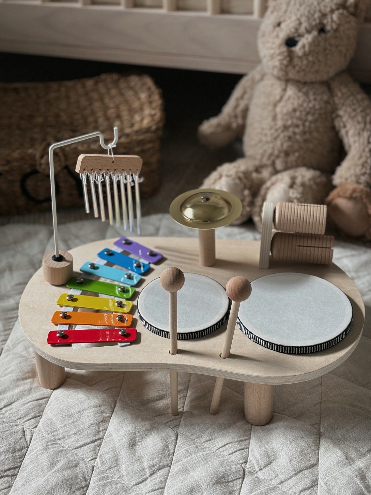 Starting the music early 🎶 This sweet wooden percussion set is perfect for little hands — simple, neutral, and great for rhythm play and sensory development. One of my favorite gift ideas for babies and toddlers!

Keywords: wooden percussion musical set, baby instruments, toddler music toys, wooden instruments, Montessori music, sensory play, baby gift ideas, toddler Christmas gifts, neutral toys, LTK kids, LTK baby, LTK holiday

#LTKGiftGuide #LTKKids #LTKHoliday