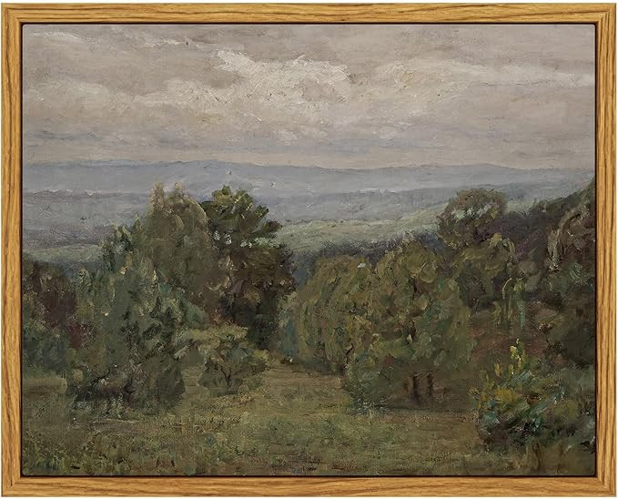 InSimSea Framed Canvas Wall Art, Vintage Landscape Art for Living Room Hallway Shelf, 10x8in, Imp... | Amazon (US)