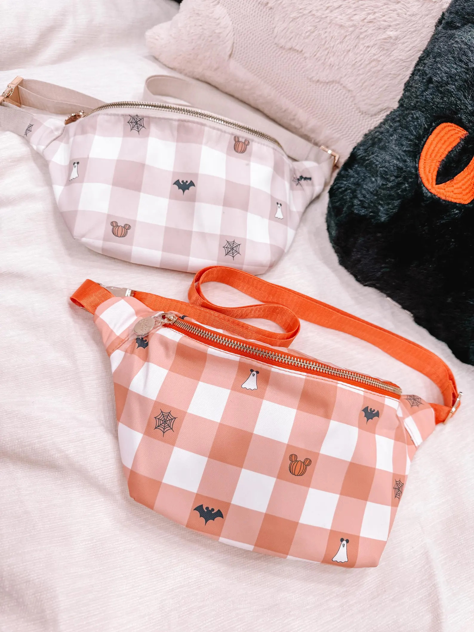 Gingham Spooky Print Nylon Fanny Pack - Crossbody Belt Bag | Etsy (Global)