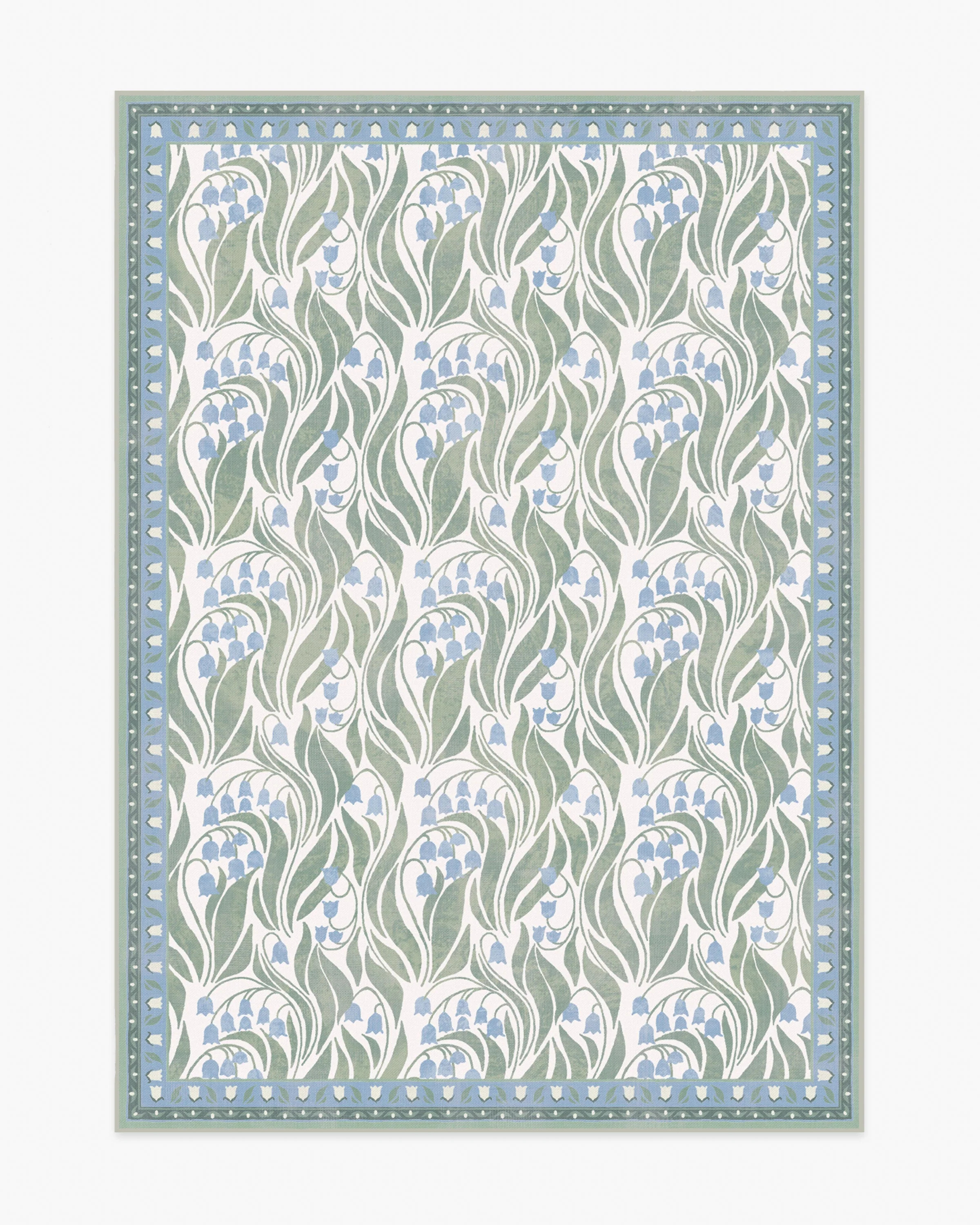 Lila Ivory & Soft Blue Rug | Ruggable