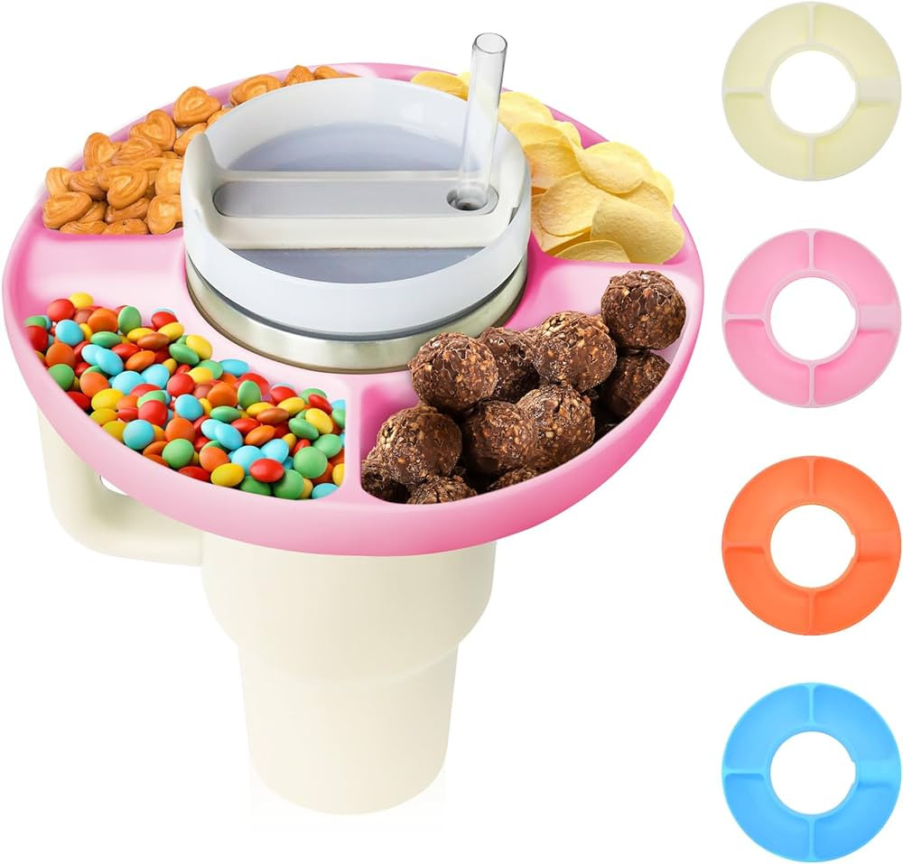 Snack Bowl for Stanley 40 oz Tumbler with Handle, Reusable Snack Tray Cup Accessories Fits for St... | Amazon (US)