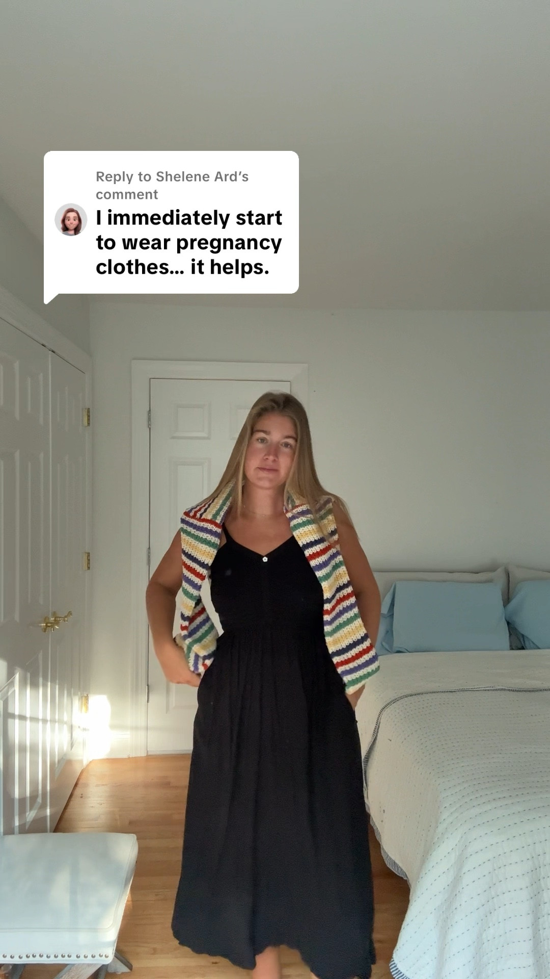 This dress is perfect for pregnancy and non-pregnancy! I had it well before I got pregnancy and now it’s one I reach for far too often! The smock up top is extremely comfortable, and gives you a bit of a shape still, too! 

#LTKMidsize #LTKBump #LTKFindsUnder100
