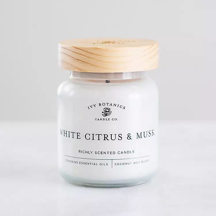 White Citrus and Musk Apothecary Jar Candle | Kirkland's Home