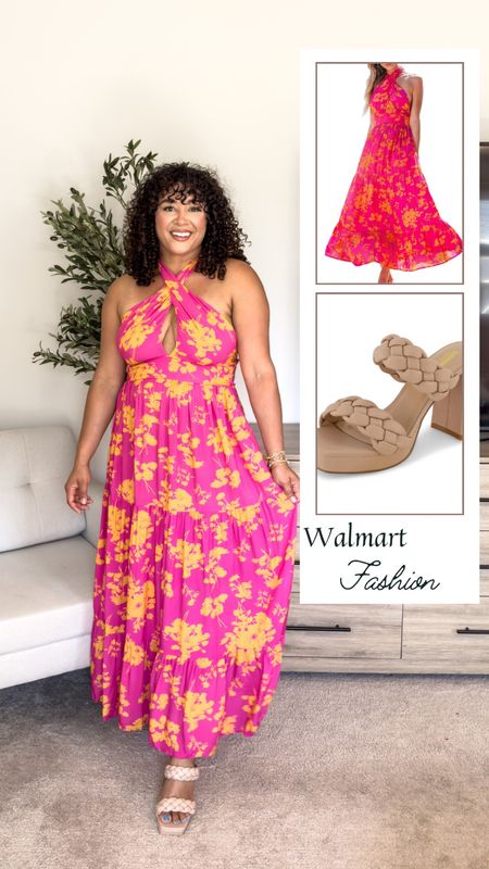 #WalmartPartner Do you have a vacation coming up soon? Grab this beautiful dress from @walmartfashion for your next trip and I promise you will feel gorgeous. Wearing my normal size large #Walmartfashion #Walmart