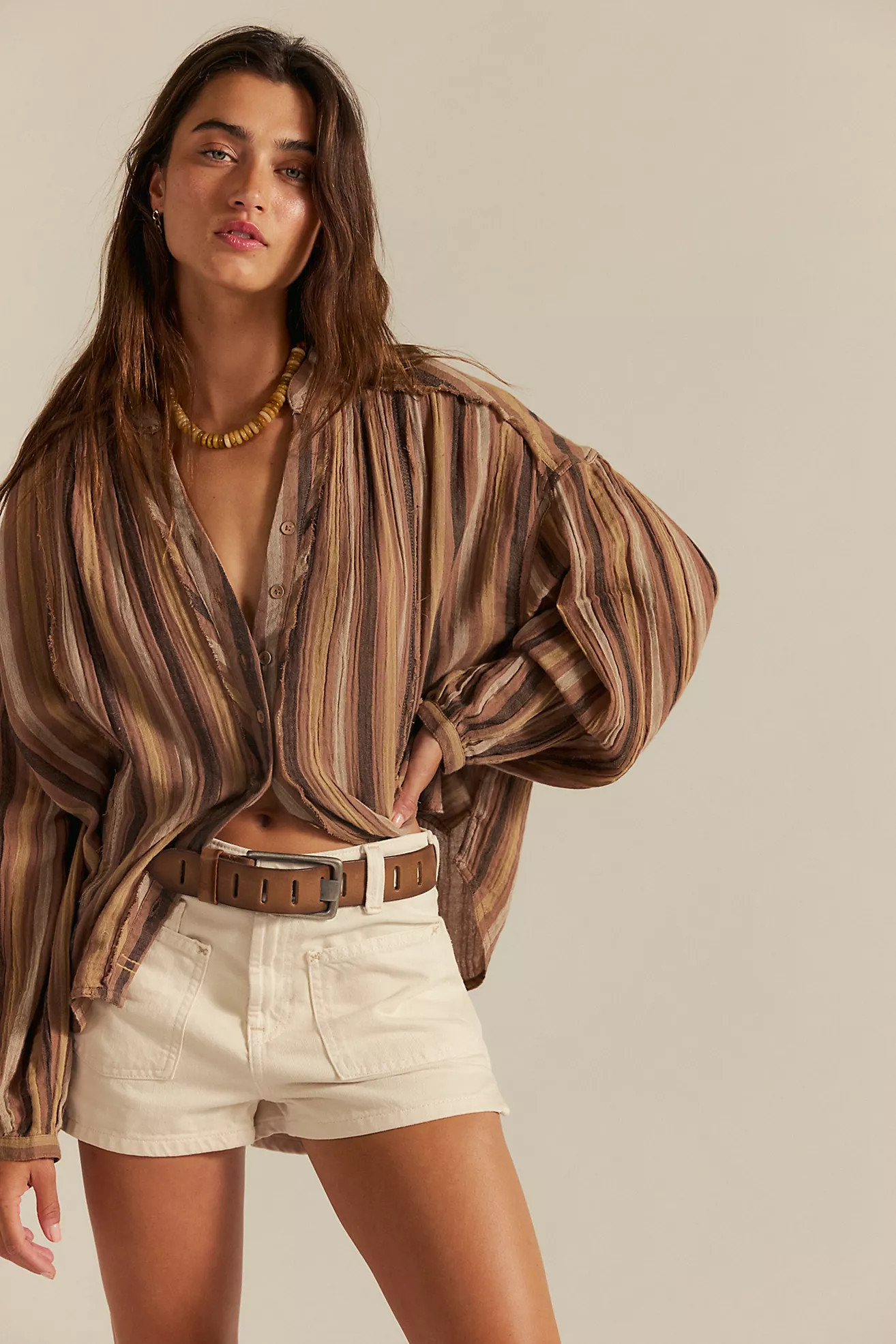 We The Free Valley Double Cloth Striped Shirt | Free People (Global - UK&FR Excluded)