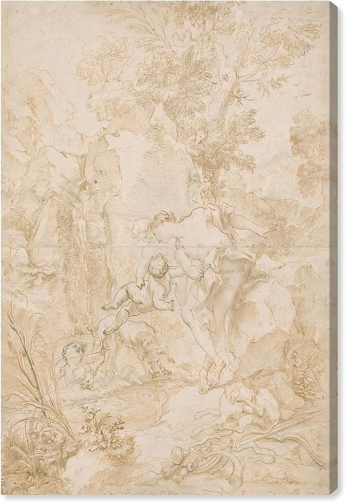 Art Remedy Echo and Narcissus Canvas Vintage Landscape Art, Gallery Wrapped, 24" x 36" | Amazon (US)