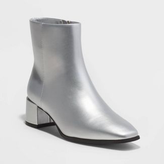 Women&#39;s Delilah Dress Boots - A New Day&#8482; Silver 5.5 | Target