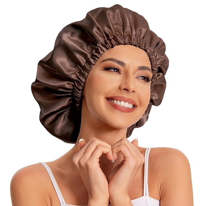 Satin Bonnet Silk Bonnet Hair Bonnet for Sleeping-Slouchy Beanie Hat Satin Sleep Cap for Women's ... | Amazon (US)