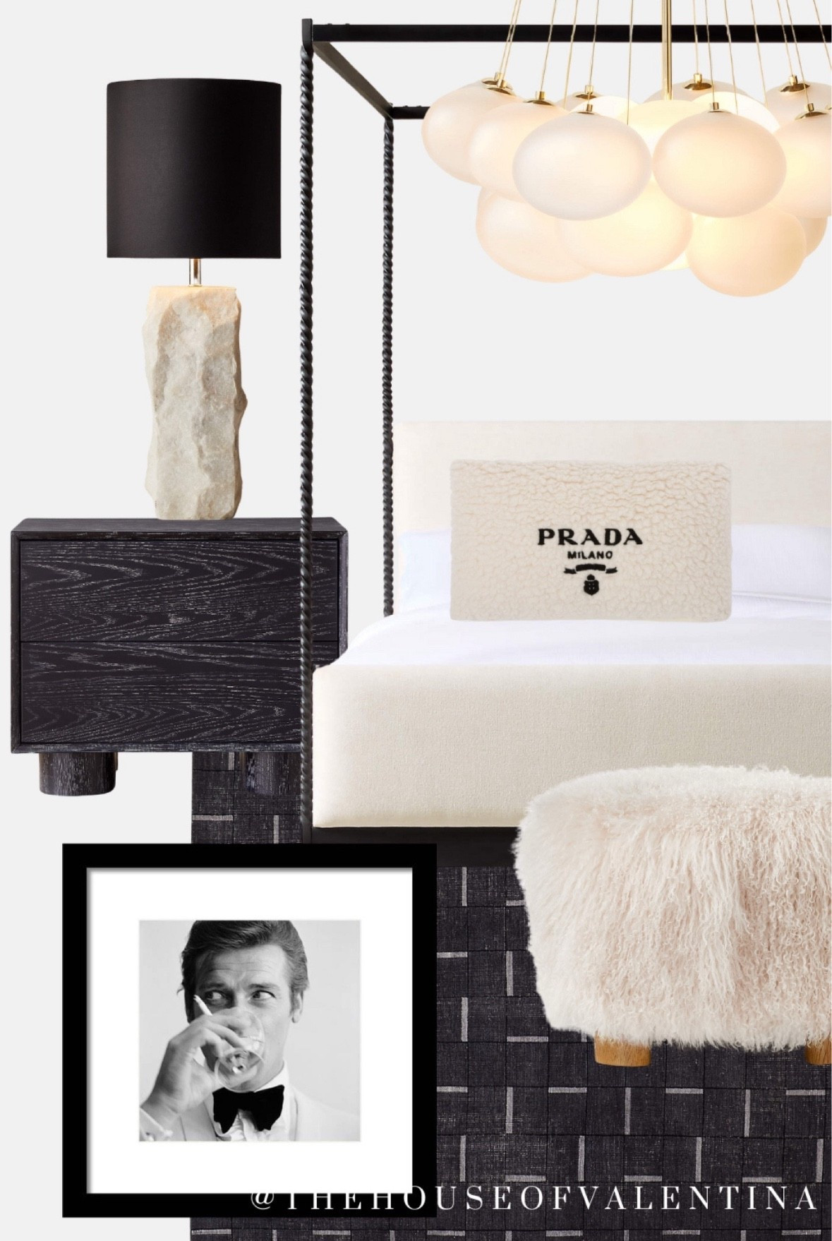 I’m dying to wake up to this space every morning! Modern bedroom with modern lighting, wood side tables, marble lamp, fur ottoman.

#LTKStyleTip #LTKHome