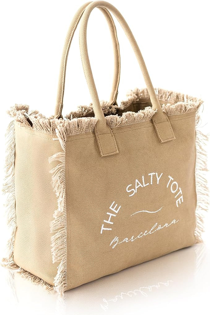 Jelemme - Large Beach Tote Bag for Women, Boho Large Canvas Tote Bag, use it as a Summer Tote Bag... | Amazon (US)