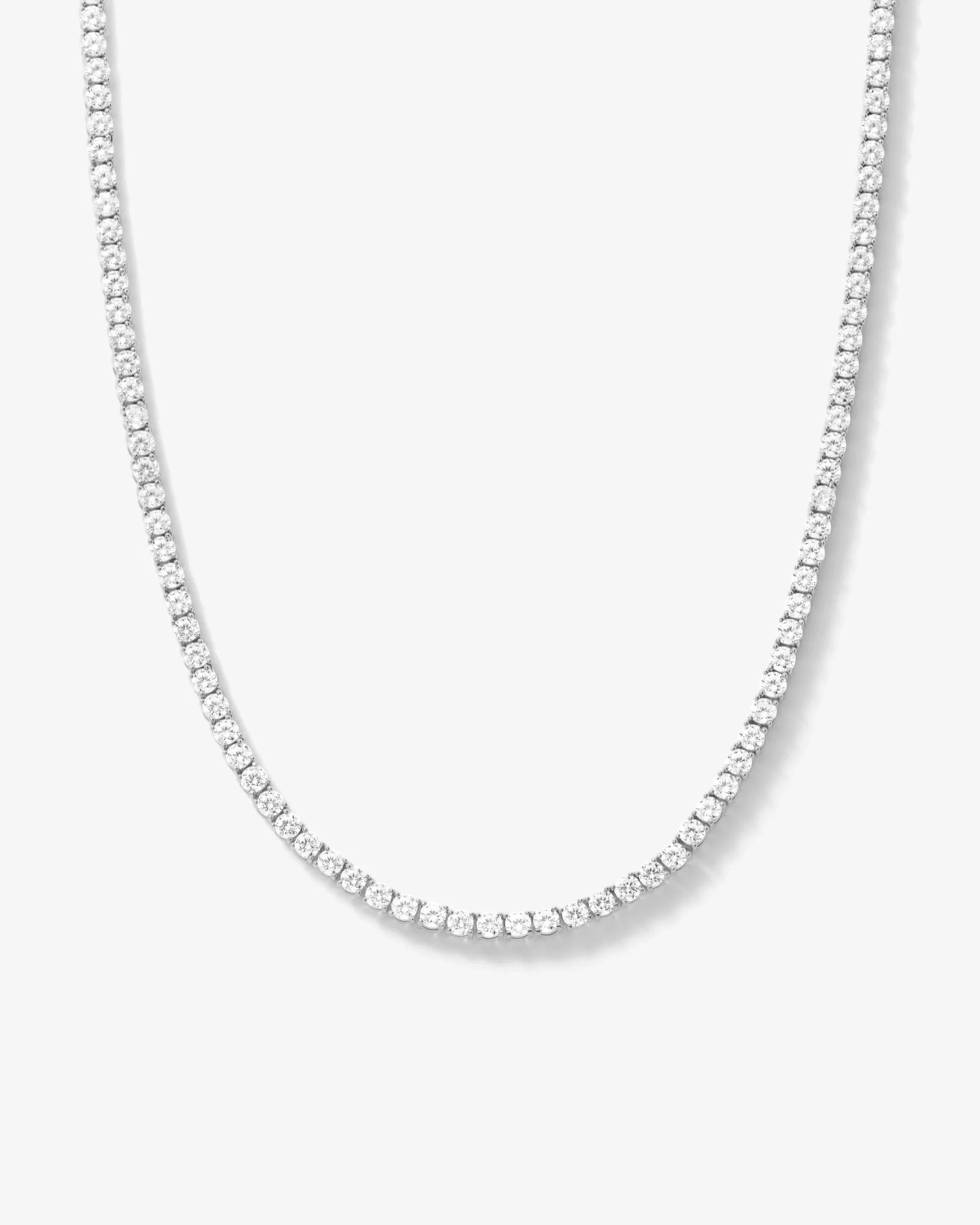 Grand Heiress Tennis Necklace 16" - Silver|White Diamondettes | Melinda Maria Jewelry