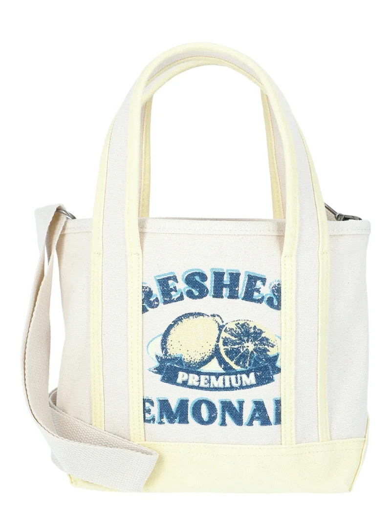 No Boundaries Women's Canvas Mini Tote, Tender Lemon, Women’s | Walmart (US)