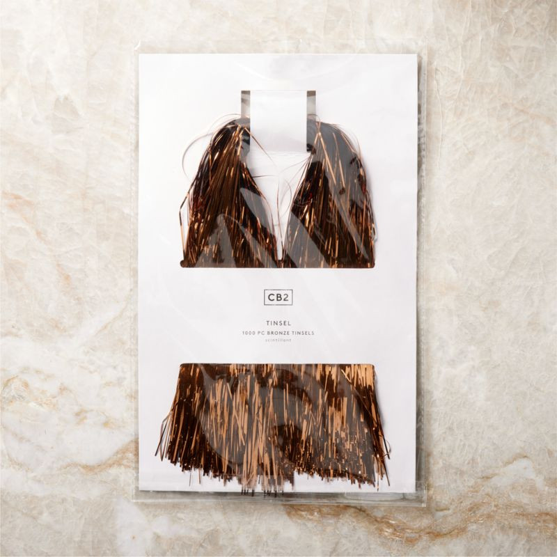 1000-Piece Bronze Tree Tinsel | CB2 | CB2