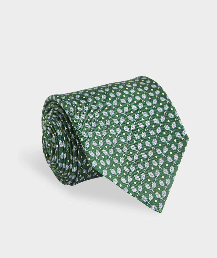 Crossed Tennis Rackets Silk Tie | vineyard vines