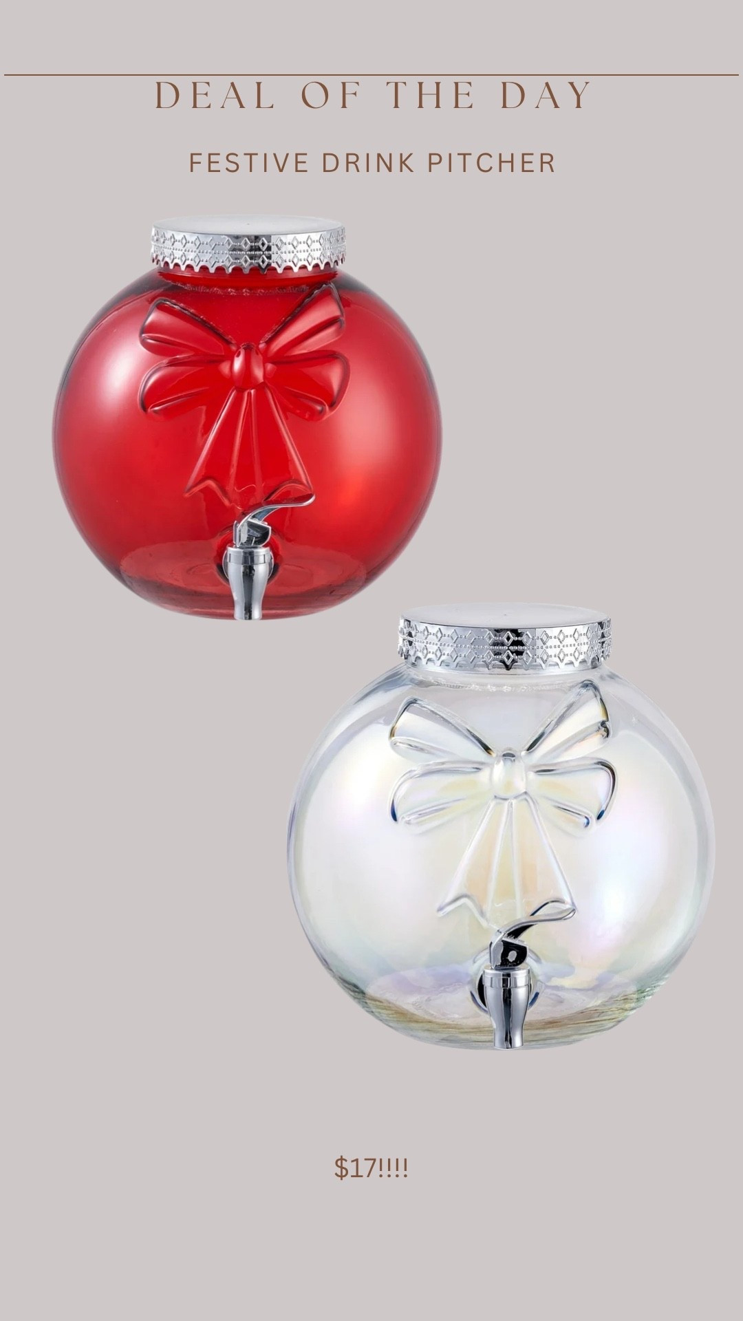 🚨🚨🚨!!! Walmart’s viral festive drink dispensers just restocked for the season!!!!! These sold out the week they launched last year. I have the clear one & brought it to a party last year and everyone was asking where they could get it too 😂🙌🏻

#LTKHome #LTKHoliday #LTKSeasonal