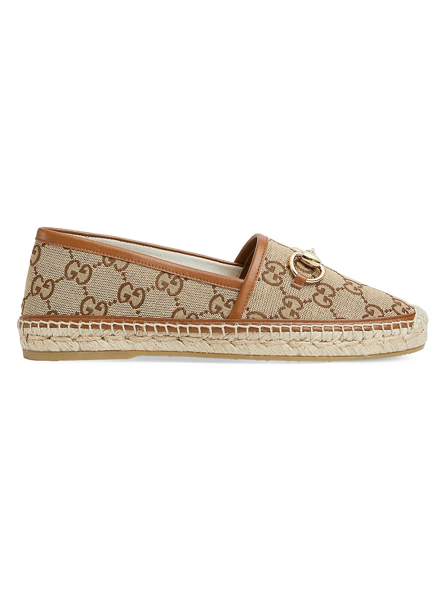 Women's Pilar GG Monogram Espadrilles - Brown - Size 6.5 | Saks Fifth Avenue