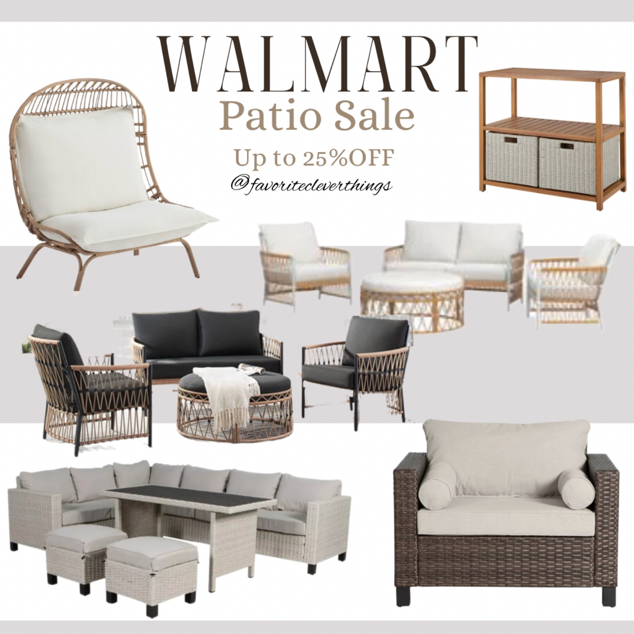 Walmart patio furniture sale
Up to 25%off 
Patio furniture 
Home decor


#LTKhome #LTKFind #LTKsalealert
