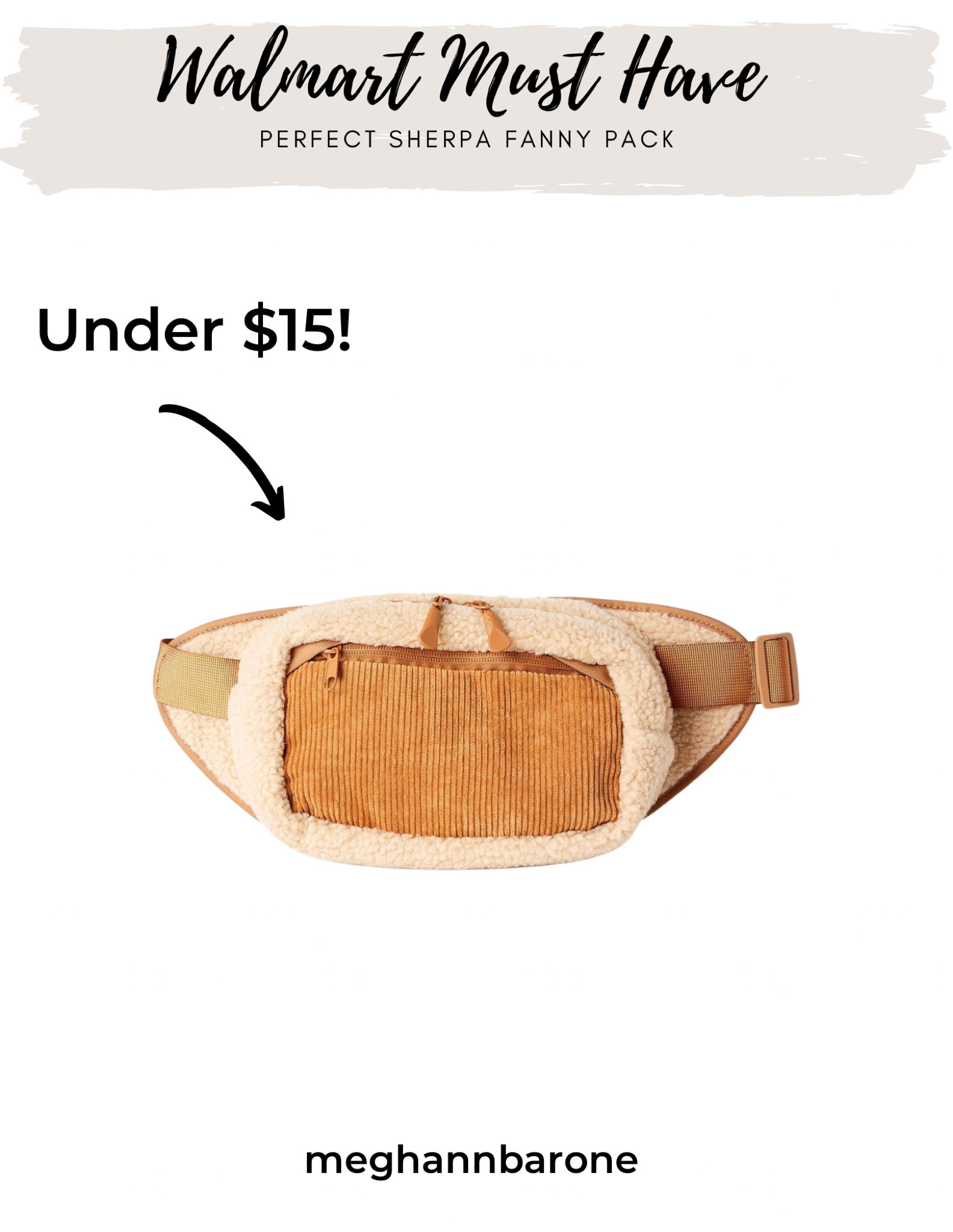 I love this Sherpa Fanny pack from Walmart. It’s under $15, so cute and perfect for fall and winter. 

#LTKstyletip #LTKunder50 #LTKSeasonal