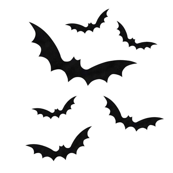 Black Bat Halloween Window Stickers | Trouva (Global)