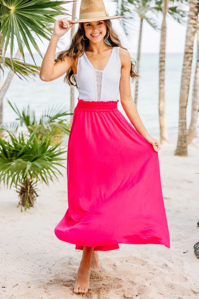 It's A Lovely Day Fuchsia Pink Maxi Skirt | The Mint Julep Boutique