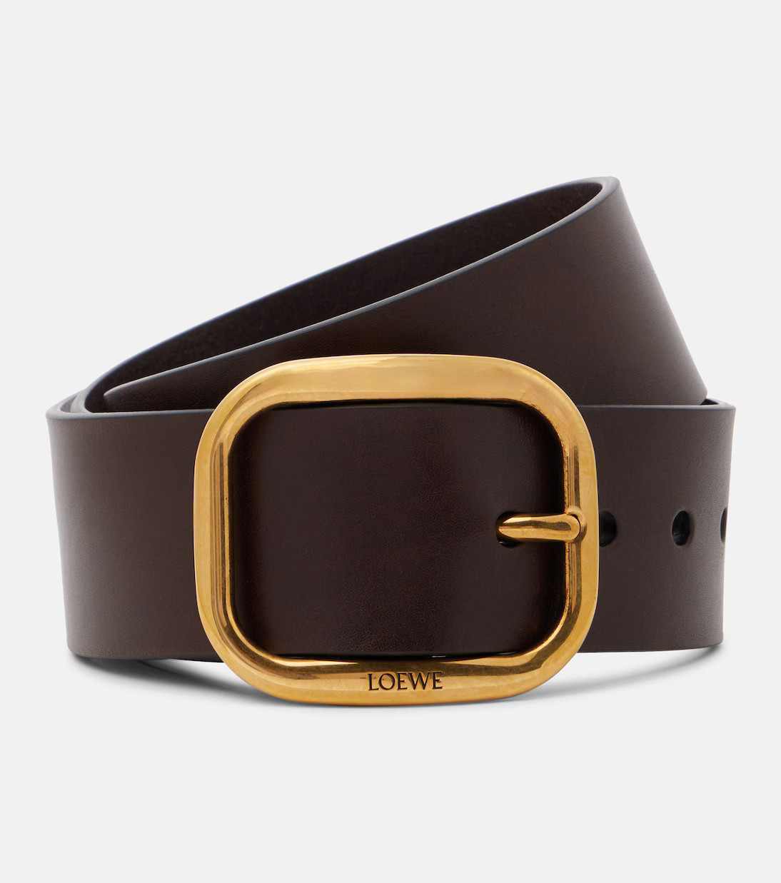 Rounded leather belt | Mytheresa (UK)