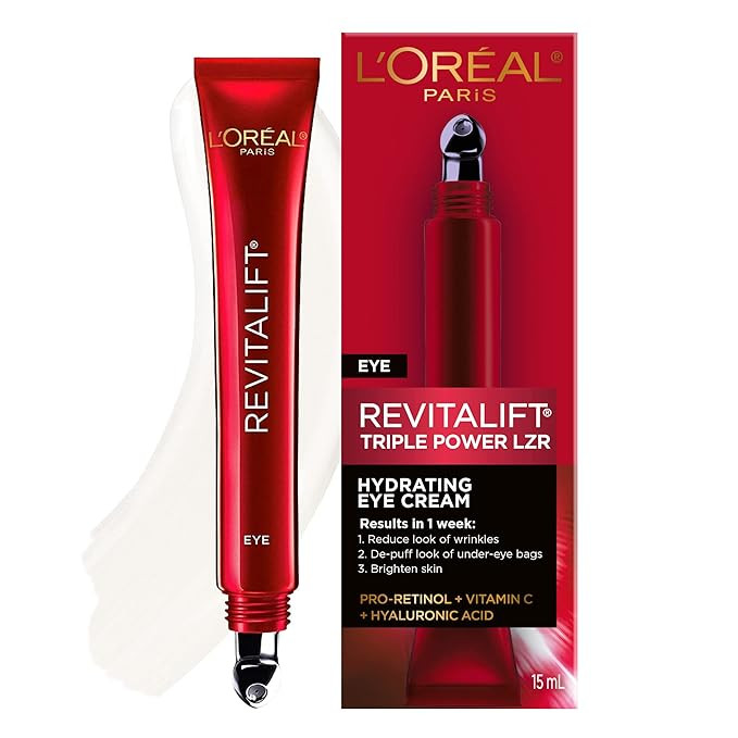 L'Oreal Paris Revitalift Triple Power Anti-Aging Eye Cream Treatment, with Pro Retinol, Hyaluroni... | Amazon (US)
