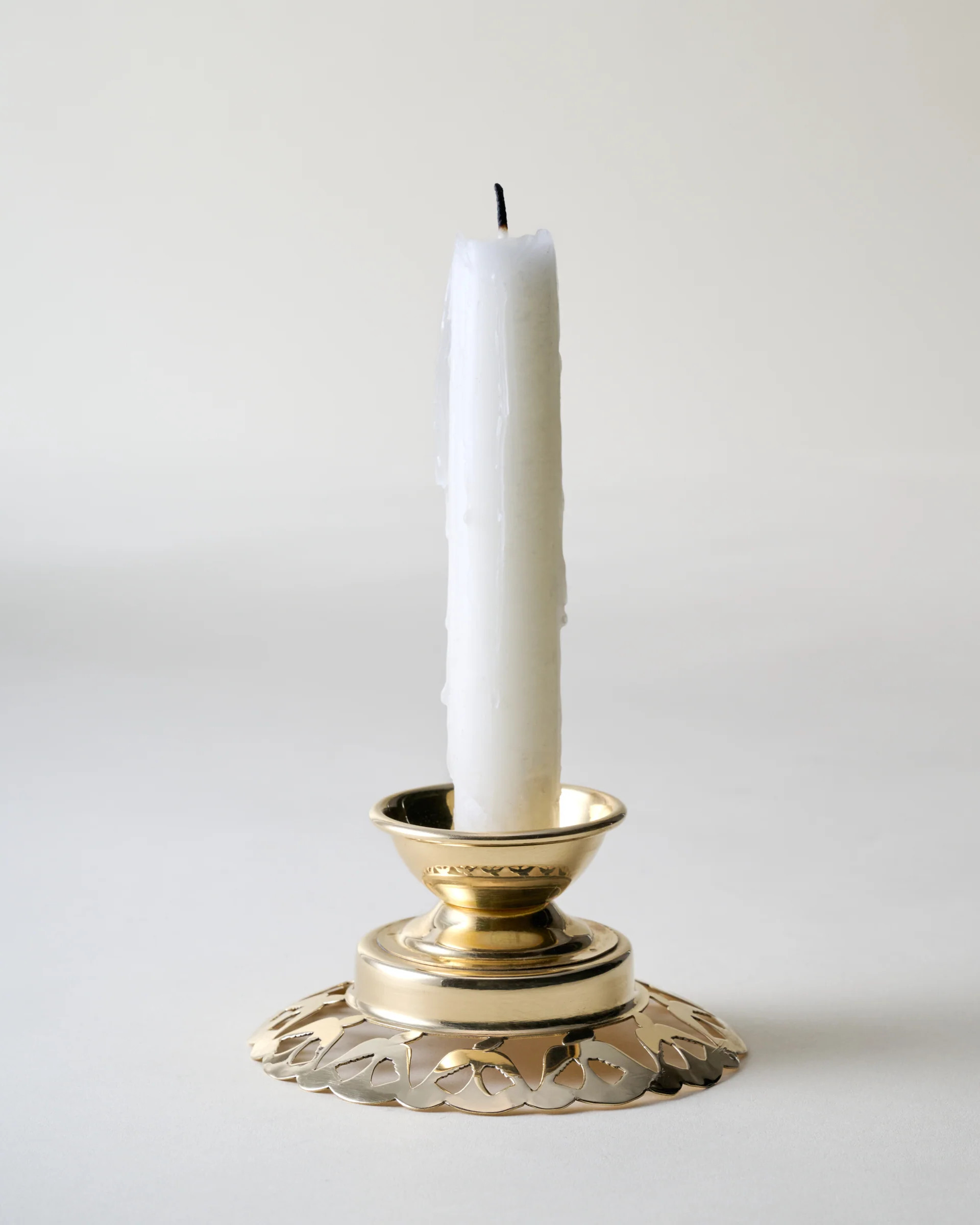 Solid Brass Dove Taper Holder | Magnolia