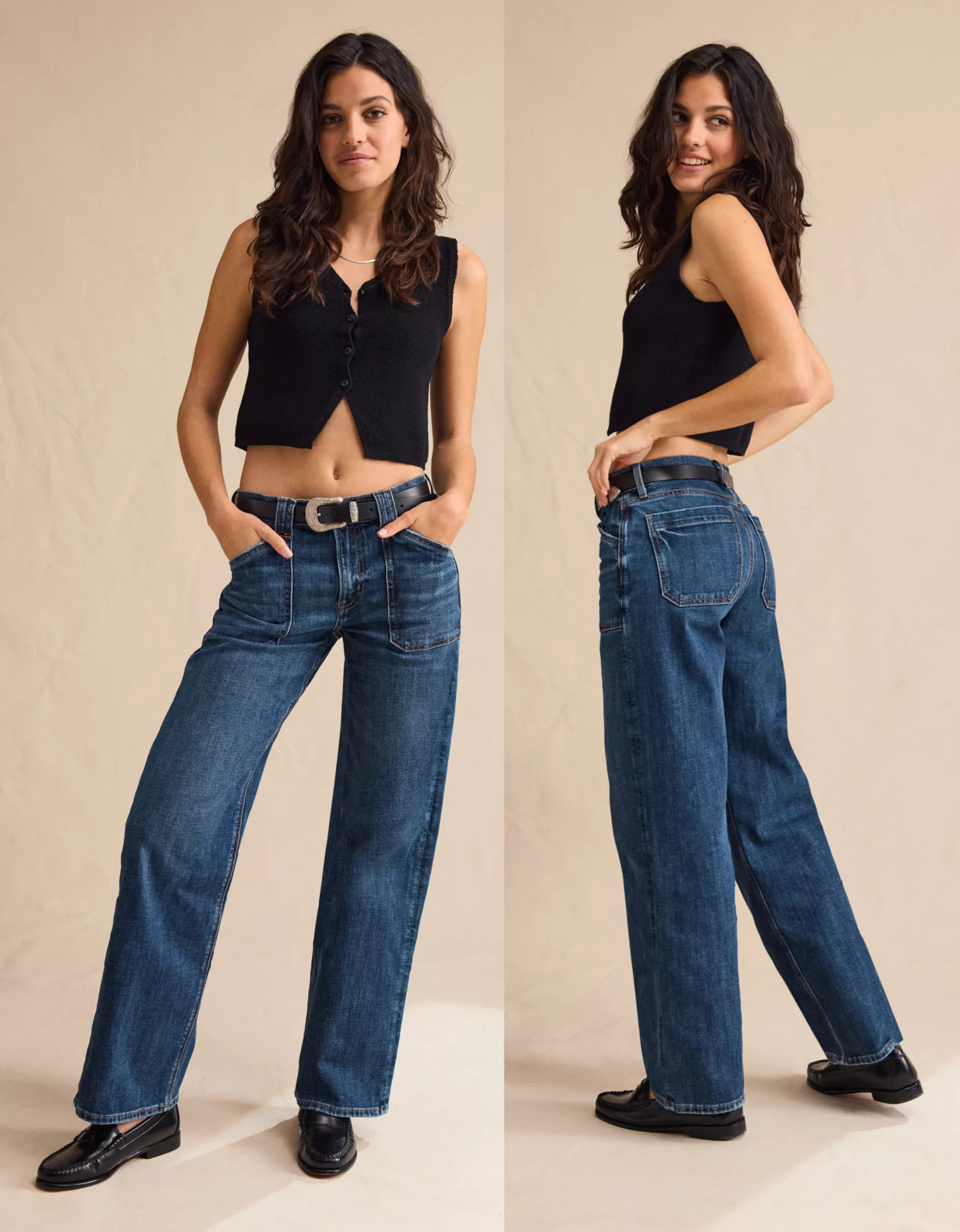AE Stretch High-Waisted Stovepipe Utility Jean | American Eagle Outfitters (US & CA)