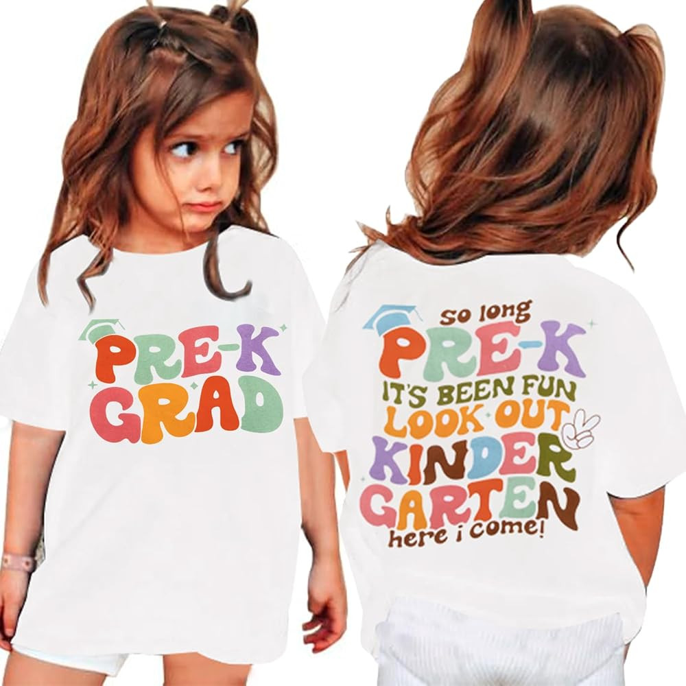 Pre-K Graduation Shirt: Toddler Girls Boys Last Day of School T-Shirt Kids 2025 Preschool Graduat... | Amazon (US)