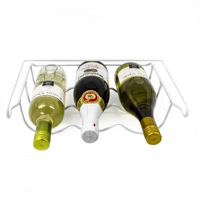 3-Bottle Wine Rack Holder For Refrigerator - Metal Side Door Storage Shelf Organizer For Water Bottles And Beverages | Wayfair North America