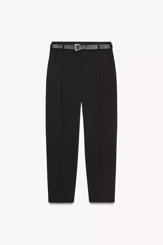 DARTED TROUSERS WITH BELT | Zara UK