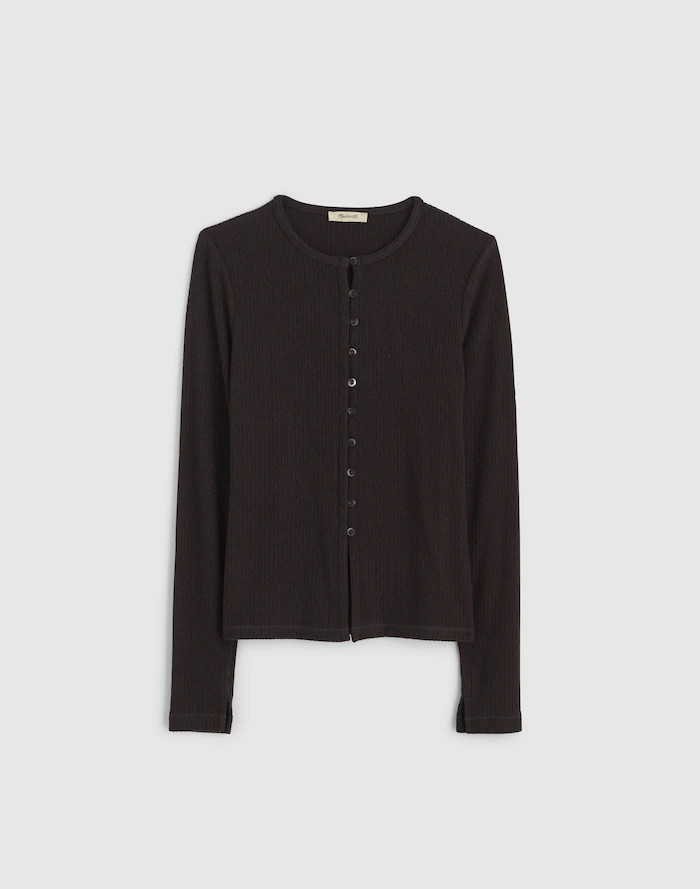 Pointelle Cutaway Cardigan | Madewell