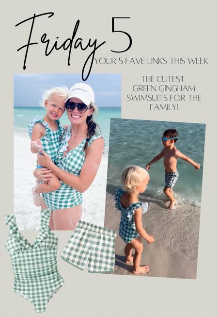 Best sellers this week family swimsuits from target, green gingham, one piece for women and girls toddlers swim trunks for boys perfect for summer pool beach, outfits, vacation swim

#LTKfamily #LTKkids #LTKbaby