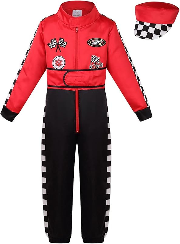 LMYOVE Child's Race Car Driver Costume, Helloween Play Role Dress Up | Amazon (US)
