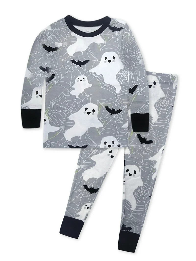 Honest Baby Clothing Organic Cotton Boy or Girl 2-Piece Long Sleeve Halloween Pajama Set, 12 Mont... | Walmart (US)