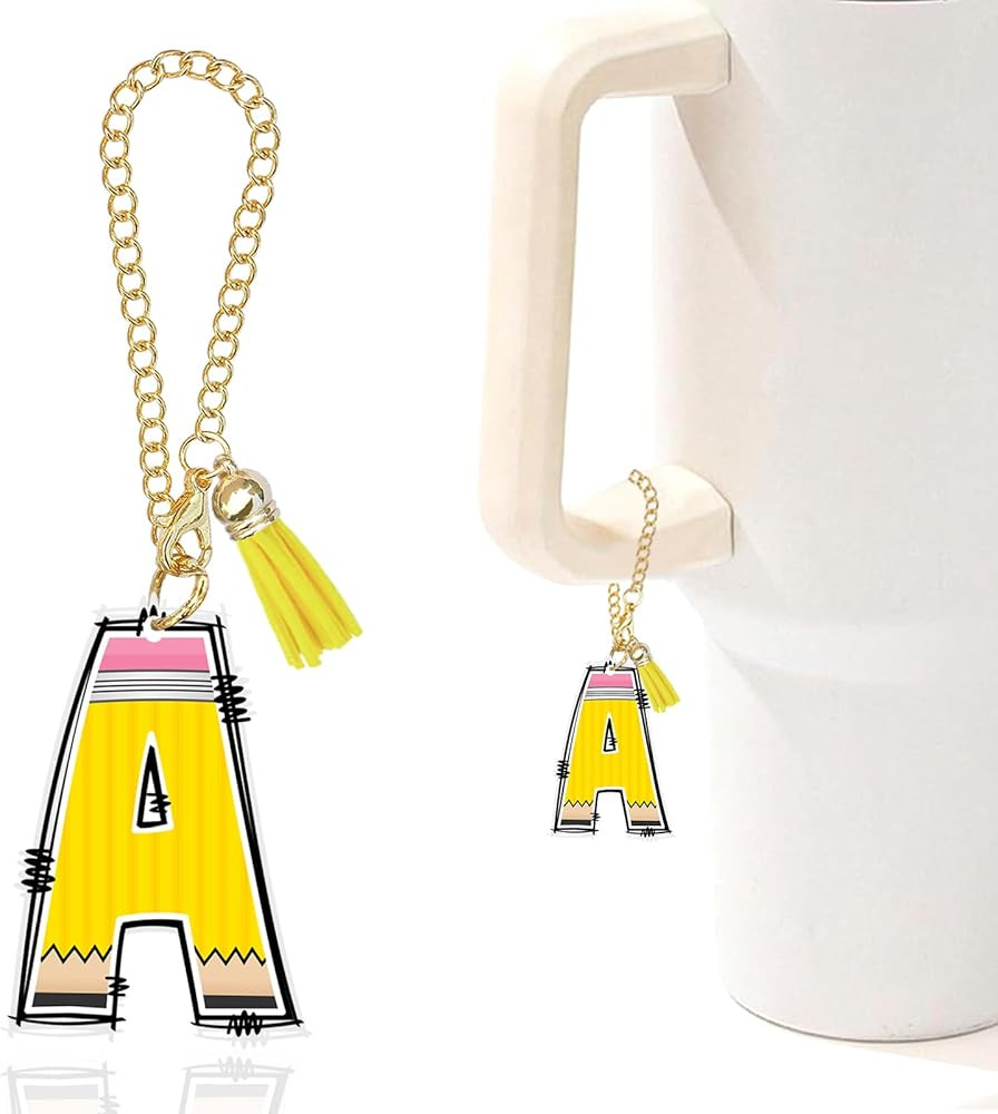 Initial A-Z Water Bottle Letter Charms for Stanley 40oz Tumbler,Personalized Stanley Cup Accessor... | Amazon (US)
