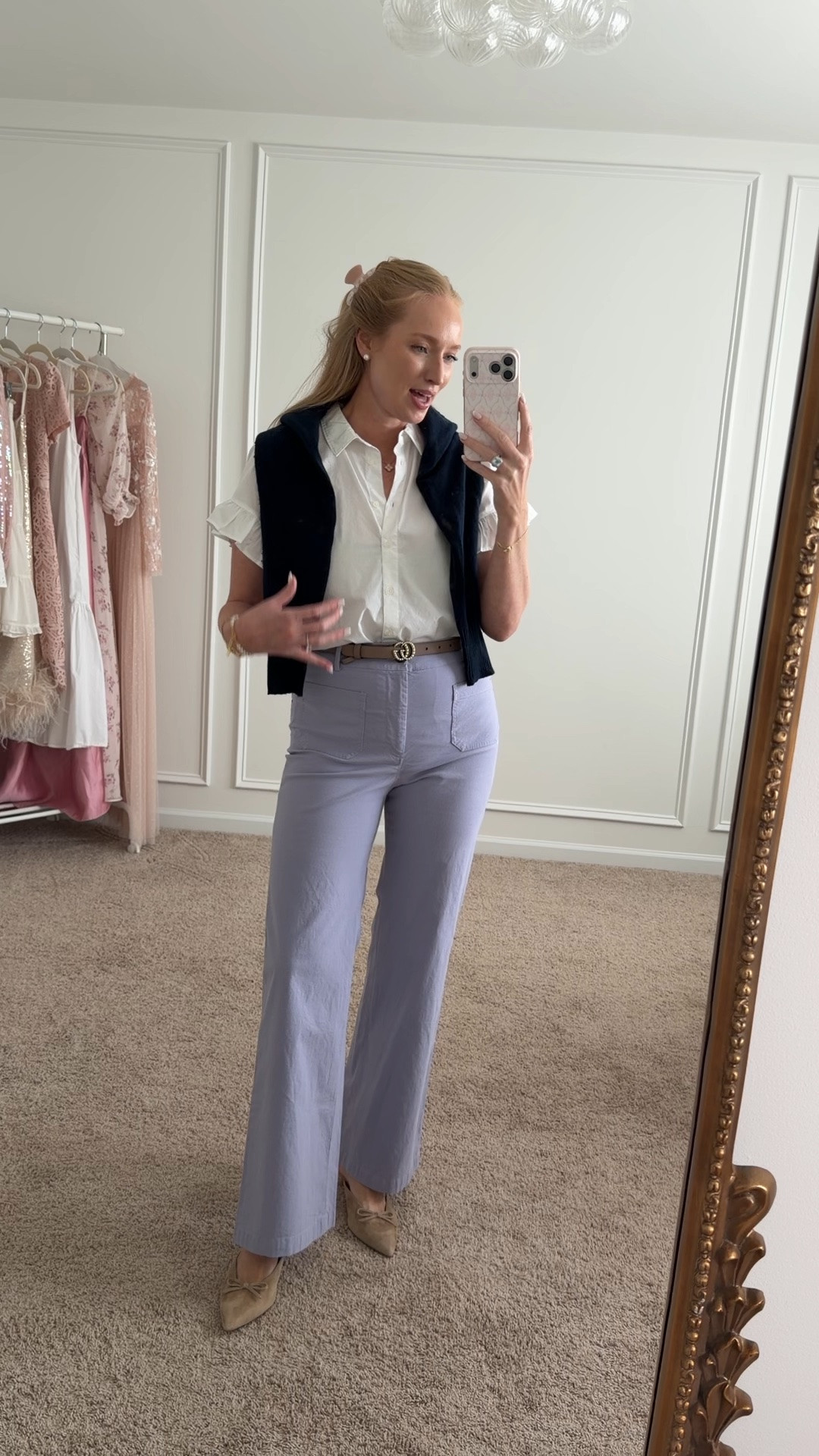 Affordable work pants on sale! Loved the fit of these and they come in multiple colors. I’m wearing a size 27/4 and a small in the top! 


Fall work outfit ideas // fall workwear //  business casual work outfit // classy work outfits // September work outfits

#LTKSeasonal #LTKSaleAlert #LTKWorkwear