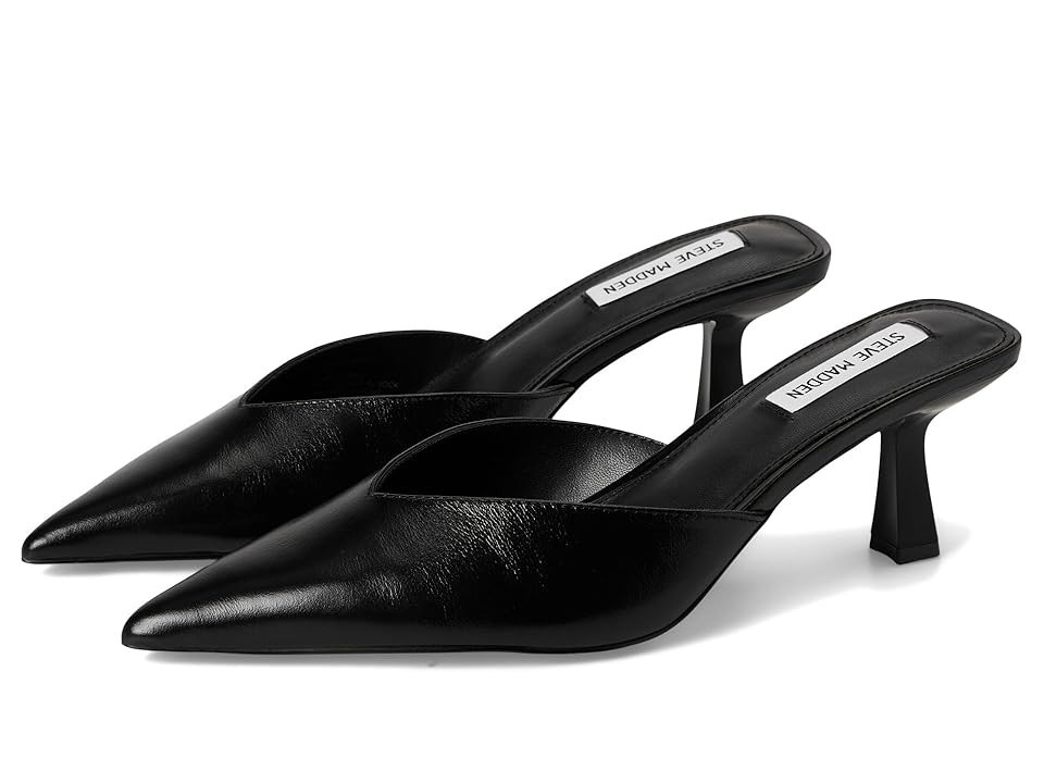 Steve Madden Mod High Heels Black Leather: 6 M | Zappos.com
