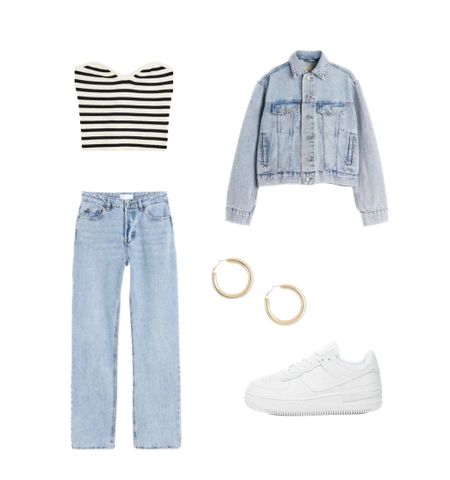 Denim fit , stripped top, jeans outfit, denim outfit, basic outfit, Spring , spring essentials, spring fashion , spring 2023, corsage, corset top, brown, white, top, H&M, H&M top, H&M corset , basics, basics H&M 

fashion, 2023 fashion, basics, gold hoops, gold jewelry, sweatpants, longsleeve, beige, H&M, outfit inspo, outfit inspiration, blue jeans, bag, spring 2023, spring fashion, that girl outfit, vanilla girl outfit 

#LTKstyletip #LTKunder100 #LTKfit