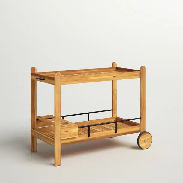 Terrace Solid Wood Bar Cart | Wayfair North America