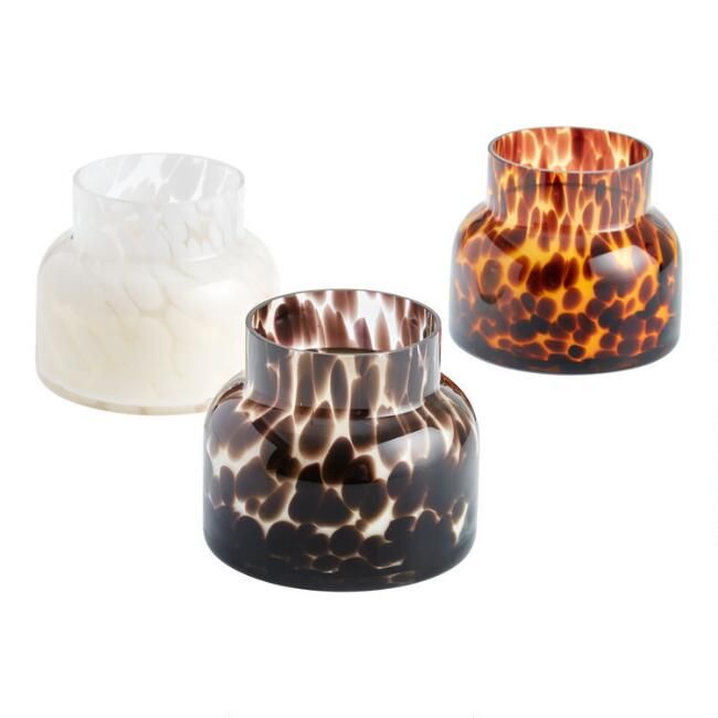 Hand Blown Spotted Glass Scented Candle | World Market