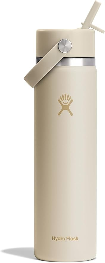 Hydro Flask Water Bottle - Insulated Stainless Steel - Wide Mouth Flex Straw Lid, Non Spill, Leak... | Amazon (US)