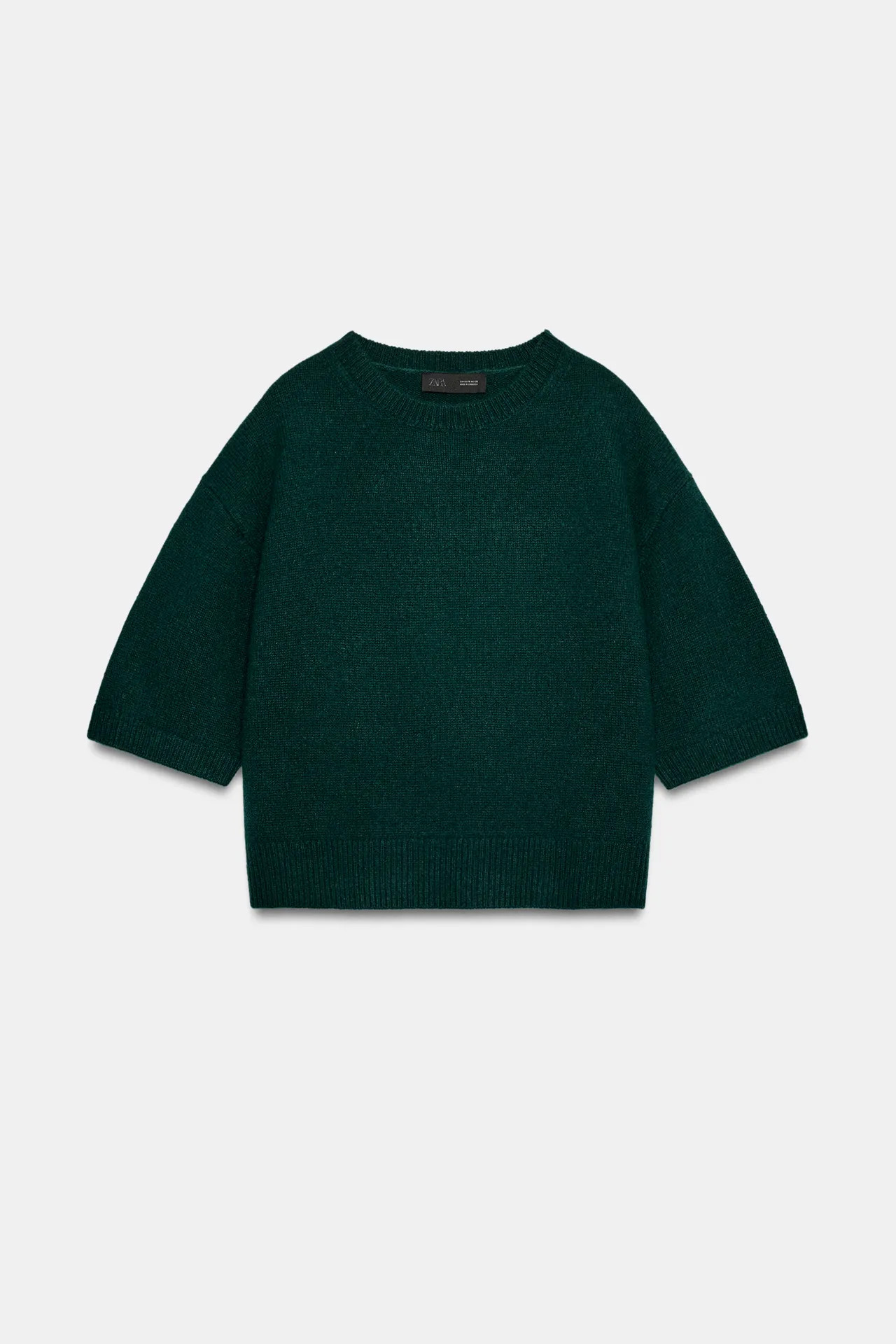 100 % Wollpullover mit kurzen \u00c4rmeln und volumin\u00f6ser Passform | Zara DE