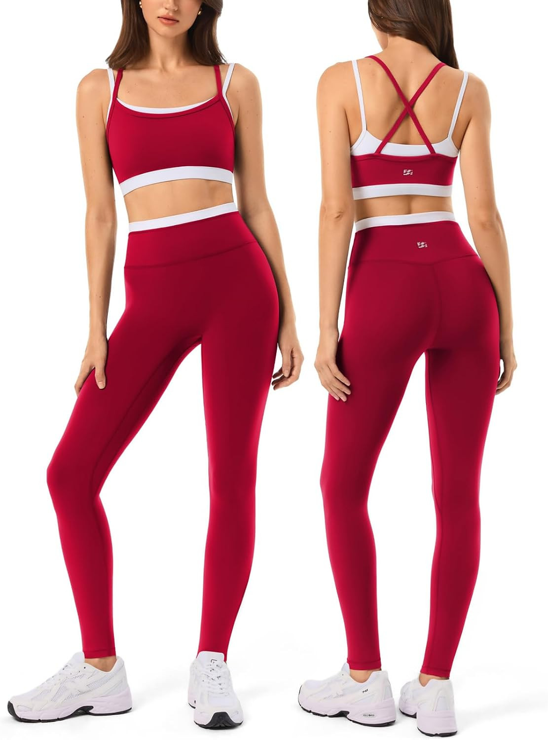 2 Pieces Workout Sets for Women Athletic Pilates Outfits Activewear | Amazon (US)