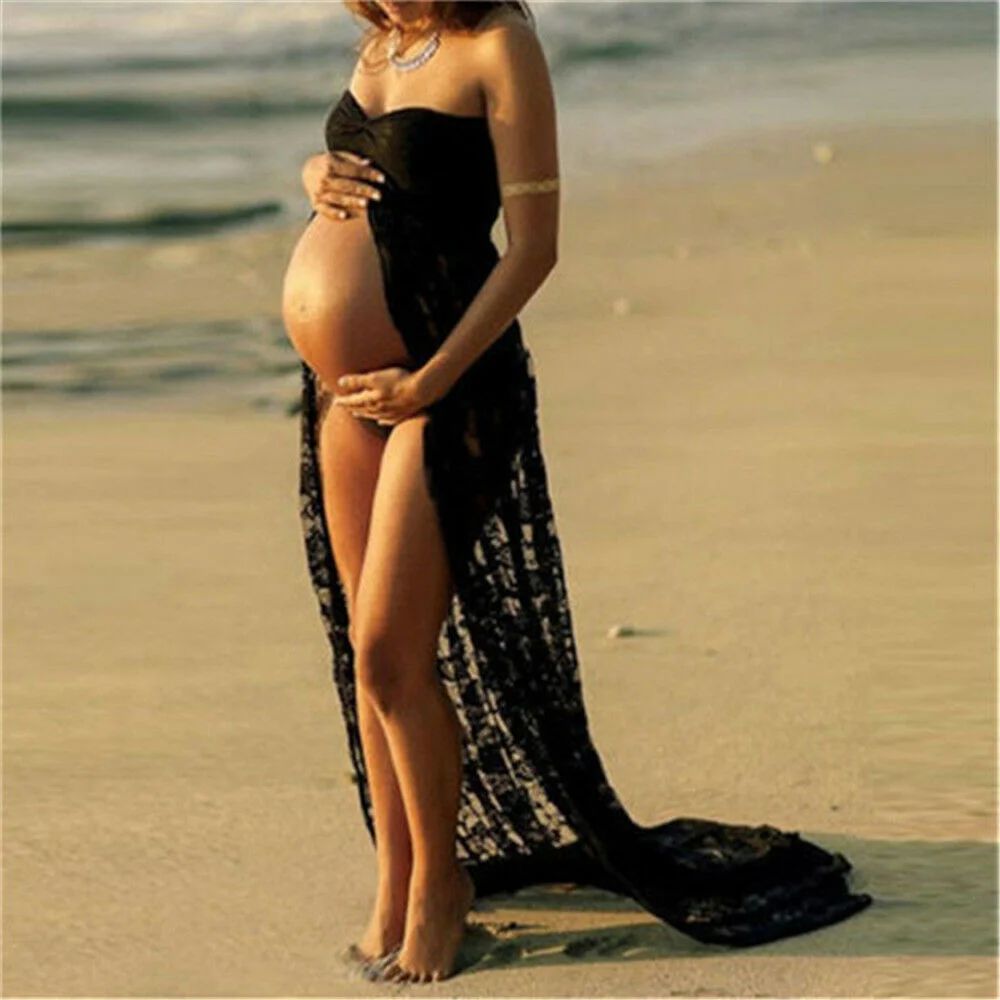 Maternity Maxi Gown Pregnant Women Dress Photography Photo Props Clothes - Walmart.com | Walmart (US)